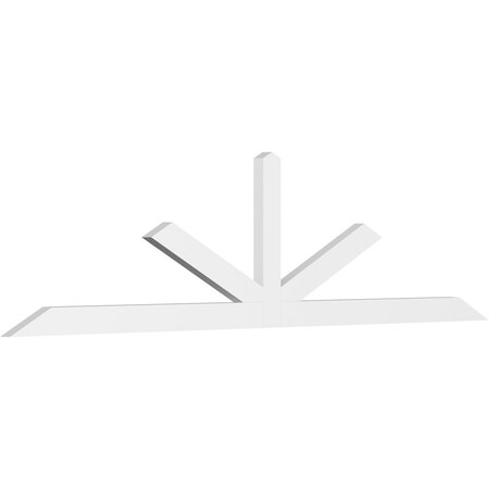 Ekena Millwork Saratoga Architectural Grade PVC Gable Bracket, 108"W x 27"H x 2"D x 4"F, 6/12 Pitch GBP108X27X0204SAR00